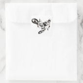 Pop Art Motocross Motorrad Sport Quadratischer Aufkleber (Tasche)