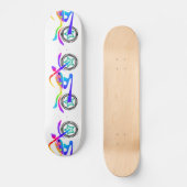 Pop Art MOTORRAD Skateboard (Vorderseite)