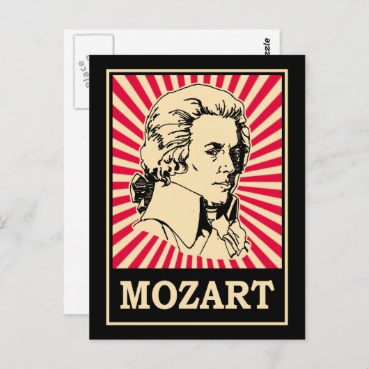 Pop Art Mozart Postkarte (Vorne/Hinten)