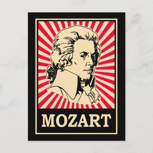 Pop Art Mozart Postkarte (Vorderseite)