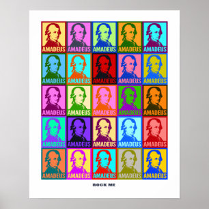 Pop Art Mozart   Rock Me Colorful Poster