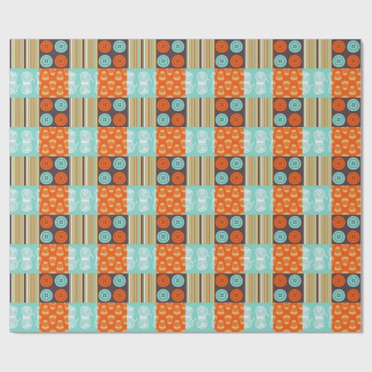 Pop-Art-Muster - Nähen Geschenkpapier (Flach)