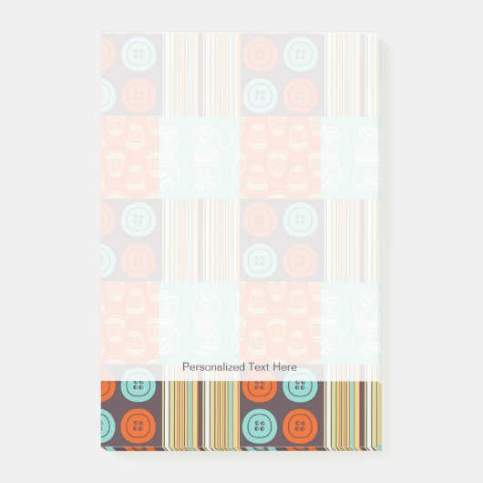 Pop-Art-Muster - Nähen Post-it Klebezettel (Vorderseite)