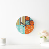 Pop-Art-Muster - Nähen Runde Wanduhr (Zuhause)