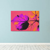 Pop Art Nah-up Leaf Abstrakt Leinwanddruck (Insitu (Holzboden))