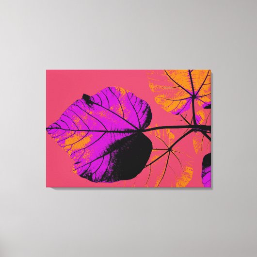 Pop Art Nah-up Leaf Abstrakt Leinwanddruck (Vorderseite)