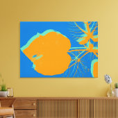 Pop Art Nah-up Leaf Abstrakt Leinwanddruck (Insitu (Wohnzimmer))