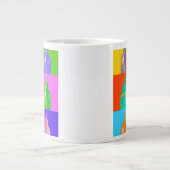 Pop Art Neon Big Ben Jumbo-Tasse (Vorderseite)