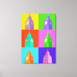 Pop Art Neon Big Ben Leinwanddruck<br><div class="desc">Dieses Design zeigt 6 Neonbilder von Big Ben in England.</div>