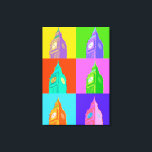 Pop Art Neon Big Ben Leinwanddruck<br><div class="desc">Dieses Design zeigt 6 Neonbilder von Big Ben in England.</div>