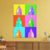 Pop Art Neon Big Ben Leinwanddruck (Insitu (Wohnzimmer))