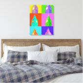 Pop Art Neon Big Ben Leinwanddruck (Insitu (Schlafzimmer))
