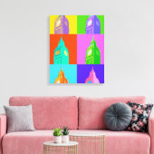 Pop Art Neon Big Ben Leinwanddruck (Insitu (Wohnzimmer))
