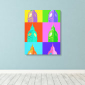 Pop Art Neon Big Ben Leinwanddruck (Insitu (Holzboden))