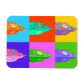 Pop Art Neon Big Ben Magnet (Horizontal)