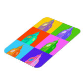 Pop Art Neon Big Ben Magnet (Linke Seite)