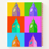 Pop Art Neon Big Ben Notizblock (Rückseite)
