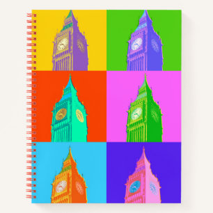 Pop Art Neon Big Ben Notizblock