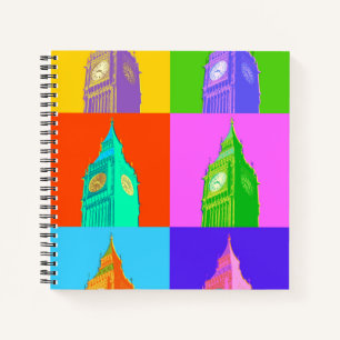 Pop Art Neon Big Ben Notizblock