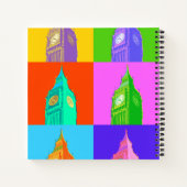 Pop Art Neon Big Ben Notizblock (Rückseite)