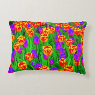 Pop Art Neon Tulips Dekokissen