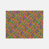 Pop Art Neon Tulips Fleecedecke (Vorderseite (Horizontal))