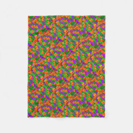 Pop Art Neon Tulips Fleecedecke