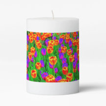 Pop Art Neon Tulips