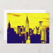 Pop Art New York City Einladung (Vorne/Hinten)