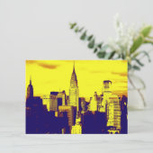 Pop Art New York City Einladung (Stehend Vorderseite)