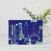 Pop Art New York City Einladung (Stehend Vorderseite)