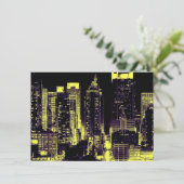 Pop Art New York City Einladung (Stehend Vorderseite)