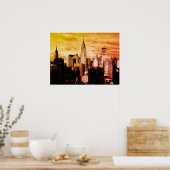 Pop Art New York City Ink Sketch Poster (Küche)