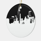 Pop Art New York City Keramik Ornament (Links)
