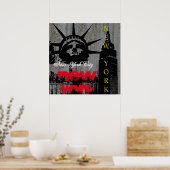 Pop Art New York City Manhattan Statue of Liberty Poster (Küche)