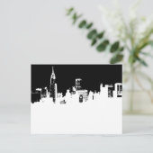 Pop Art New York City Panorama Postkarte (Stehend Vorderseite)