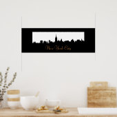 Pop Art New York City Skyline Silhouette Poster (Küche)