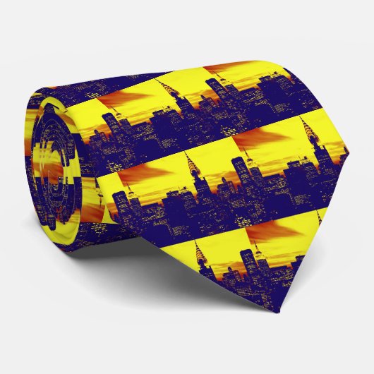 Pop Art New York Krawatte (Gerollt)