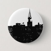 Pop Art New York Silhouette Button (Vorderseite)