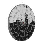 Pop Art New York Silhouette Dartscheibe (Vorderseite Links)