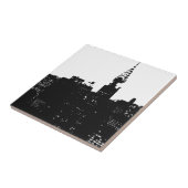 Pop Art New York Silhouette Fliese (Seite)