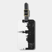 Pop Art New York Silhouette Gepäckanhänger (Vorderseite vertikal)