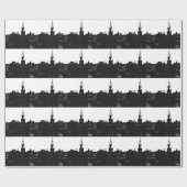 Pop Art New York Silhouette Geschenkpapier (Flach)