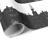 Pop Art New York Silhouette Geschenkpapier (Rolleneckpunkt)