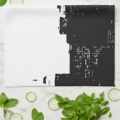 Pop Art New York Silhouette Geschirrtuch (Gefaltet)