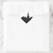 Pop Art New York Silhouette Herz-Aufkleber (Tasche)