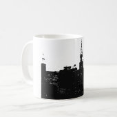 Pop Art New York Silhouette Kaffeetasse (Vorderseite Links)