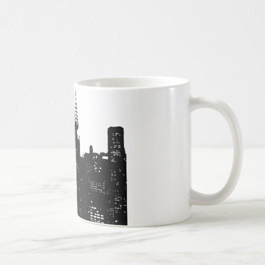 Pop Art New York Silhouette Kaffeetasse (Rechts)