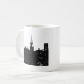 Pop Art New York Silhouette Kaffeetasse (Vorderseite Links)
