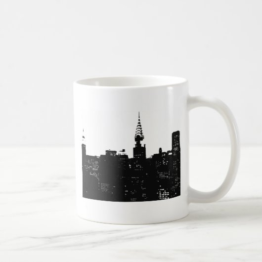 Pop Art New York Silhouette Kaffeetasse (Rechts)